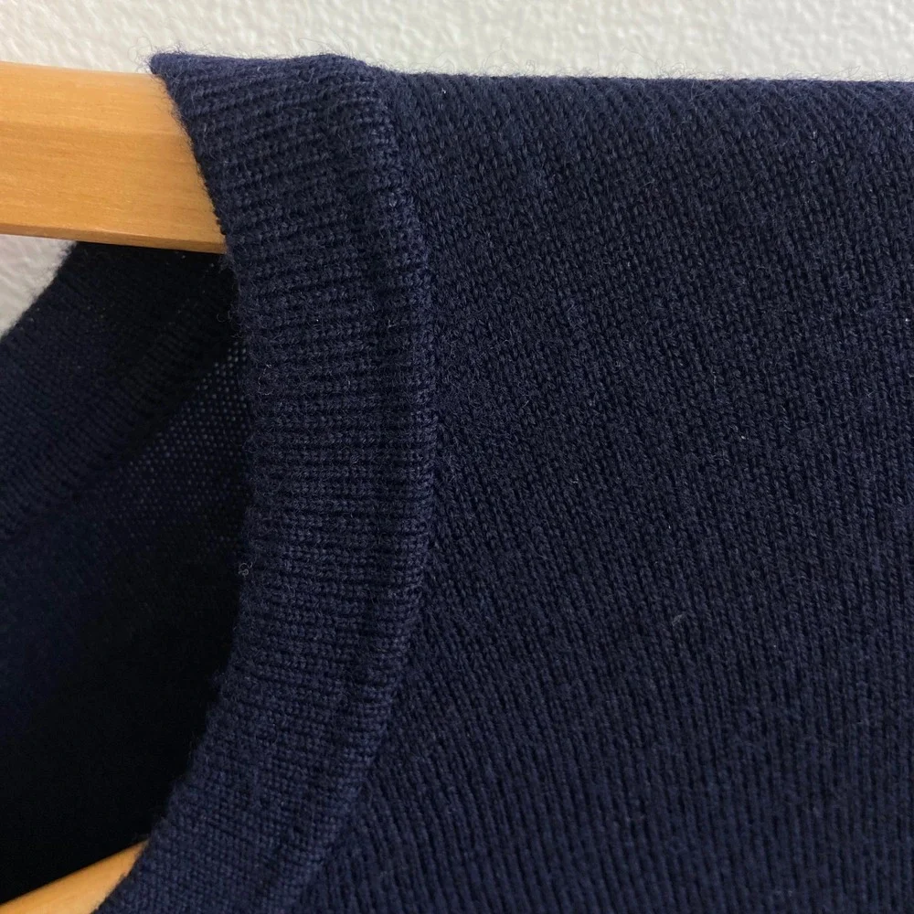 Banana Republic Mens Extra Fine Italian Merino Wool Sweater Navy Blue XL NWT